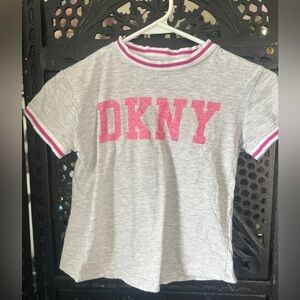 DKNY Grey and Pink Sparkles Shirt